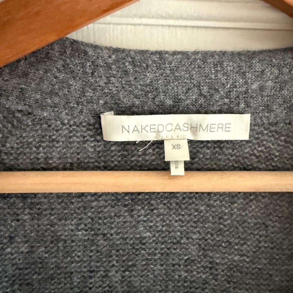NakedCashmere Charcoal Open-Front Cardigan - Picture 4 of 7